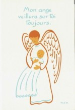 Image souvenir de baptême abbaye Argentant : "Merci Jésus pour mon baptême"